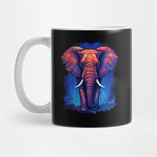 Red and Blue Elephant Pop Art Mug